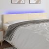 Cabecero Con Led De Tela Color Crema 180x5x78/88 Cm Vidaxl