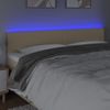 Cabecero Con Led De Tela Color Crema 180x5x78/88 Cm Vidaxl