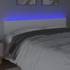 Cabecero Con Led Cuero Sintético Blanco 180x5x78/88 Cm Vidaxl