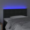 Cabecero Con Led Cuero Sintético Negro 90x5x78/88 Cm Vidaxl