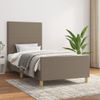 Estructura De Cama Con Cabecero De Tela Gris Taupe 90x190 Cm Vidaxl