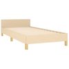 Estructura De Cama Con Cabecero De Tela Color Crema 90x190 Cm Vidaxl