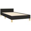 Estructura De Cama Con Cabecero De Tela Negro 100x200 Cm Vidaxl