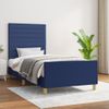 Estructura De Cama Con Cabecero De Tela Azul 80x200 Cm Vidaxl