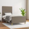 Estructura De Cama Con Cabecero De Tela Gris Taupe 90x190 Cm Vidaxl