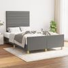 Estructura De Cama Con Cabecero De Tela Gris Oscuro 120x200 Cm Vidaxl