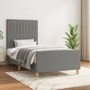 Estructura De Cama Con Cabecero De Tela Gris Oscuro 80x200 Cm Vidaxl