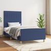 Estructura De Cama Con Cabecero De Tela Azul 80x200 Cm Vidaxl