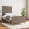 Estructura De Cama Con Cabecero De Tela Gris Taupe 90x200 Cm Vidaxl