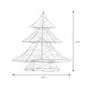 Árbol De Navidad Deco 30cm Con Leds Blanco Cálido Metal Plateado