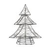 Árbol De Navidad Con Leds 40 Cm Metal Negro Con Leds Blanco Cálido