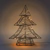 Árbol De Navidad Con Leds 40 Cm Metal Negro Con Leds Blanco Cálido