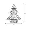 Árbol De Navidad Con Leds 40 Cm Metal Negro Con Leds Blanco Cálido