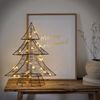 Árbol De Navidad Con Leds 40 Cm Metal Negro Con Leds Blanco Cálido