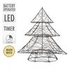 Árbol De Navidad Con 20 Leds Blanco Cálido Metal Negro