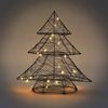 Árbol De Navidad Con 20 Leds Blanco Cálido Metal Negro