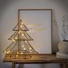 Árbol De Navidad Con 20 Leds Blanco Cálido Metal Negro