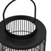 Farol Led Ø18xh42 Cm, Negro, Metal, Diseño Enrejado Ecd Germany