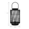 Farol Led Ø18xh42 Cm, Negro, Metal, Diseño Enrejado Ecd Germany