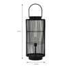 Farol Led Ø18xh52 Cm, Negro, Metal, Diseño Enrejado Ecd Germany