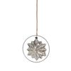 Estrella Navidad Cristal Led Ø18 Cm Blanco Cálido Gris Ecd Germany