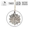 Estrella Navidad Cristal Led Ø18 Cm Blanco Cálido Gris Ecd Germany