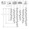 Cortina De Luz Led  8 Modos, 1m Con 480 Led Blanco Cálido Ecd Germany