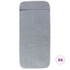 Toallas De Playa 6 Uds Tela Gris 400 G/m² 60x135 Cm Vidaxl