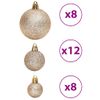 Bolas De Navidad 100 Uds Color Champán Y Marrón 3 / 4 / 6 Cm Vidaxl