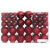 Bolas De Navidad 100 Unidades Rojo Tinto 3 / 4 / 6 Cm Vidaxl