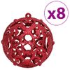 Bolas De Navidad 100 Unidades Rojo Tinto 3 / 4 / 6 Cm Vidaxl