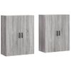 Armarios De Pared 2 Unidades Gris Sonoma 69,5x34x90 Cm Vidaxl