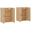 Armario De Pared 2 Unidades Roble Sonoma 69,5x34x90 Cm Vidaxl