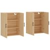 Armario De Pared 2 Unidades Roble Sonoma 69,5x34x90 Cm Vidaxl