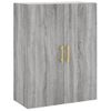 Aparador Alto Madera Contrachapada Gris Sonoma 69,5x34x180 Cm Vidaxl