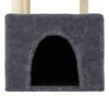 Rascador Para Gatos Con Postes De Sisal Gris Oscuro 109,5 Cm Vidaxl