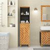 Mueble De Baño Madera Maciza Mango Marrón Negro 38x33,5x160 Cm Vidaxl