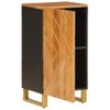 Mueble Auxiliar Madera Maciza Mango Marrón/negro 40x33,5x75 Cm Vidaxl