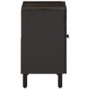 Armario De Lavabo De Baño Madera Maciza Mango Negro 62x33x58 Cm Vidaxl