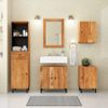 Armario De Baño De Pared Madera Maciza De Acacia 38x33x48 Cm Vidaxl