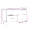 Mueble De Tv Madera Contrachapada Blanco Brillo 80x36x50 Cm Vidaxl