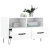 Mueble De Tv Madera Contrachapada Blanco Brillo 80x36x50 Cm Vidaxl