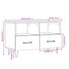 Mueble De Tv Madera Contrachapada Blanco Brillo 80x36x50 Cm Vidaxl