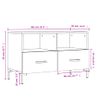 Mueble Para Tv Madera Contrachapada Roble Ahumado 80x36x50 Cm Vidaxl