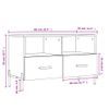 Mueble Para Tv Madera Contrachapada Blanco 80x36x50 Cm Vidaxl