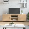 Mueble Para Tv Madera De Ingeniería Roble Sonoma 150x30x50 Cm Vidaxl