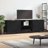 Mueble Para Tv Madera De Ingeniería Negro 150x30x50 Cm Vidaxl