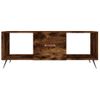 Mesa De Centro Madera Contrachapada Roble Ahumado 102x50x40 Cm Vidaxl