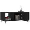 Mesa De Centro Madera Contrachapada Negro 102x50x40 Cm Vidaxl