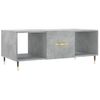 Mesa De Centro Madera Contrachapada Gris Hormigón 102x50x40 Cm Vidaxl